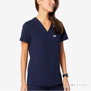 Figs Navy Catarina- One-Pocket Scrub Top - XS